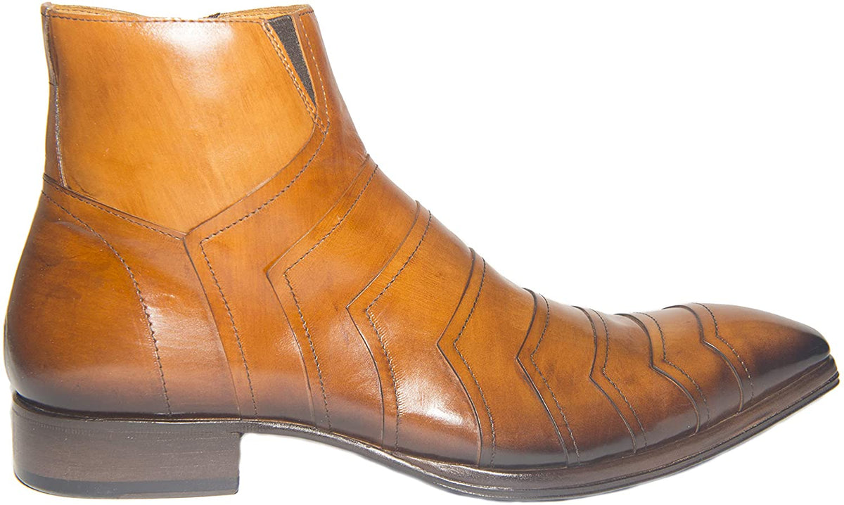 Jo Ghost 2033 Cognac Brown Leather Zip Up Boots – Enrica Lossi