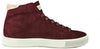 ROBERTO CAVALLI 2879 Red Suede Leather High Top Side Logo Sneakers