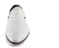 Roberto Guerrini White Leather Slip On Loafers