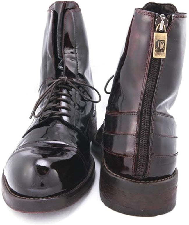 Jo Ghost 2455M Bordo Patent Leather High Rise Boots