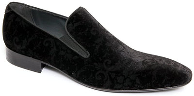 Giovanni Conti 2803-05 Black Velour Loafers