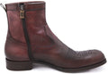 Jo Ghost 1922M  Bordo Leather Zip Up High Rise Boots