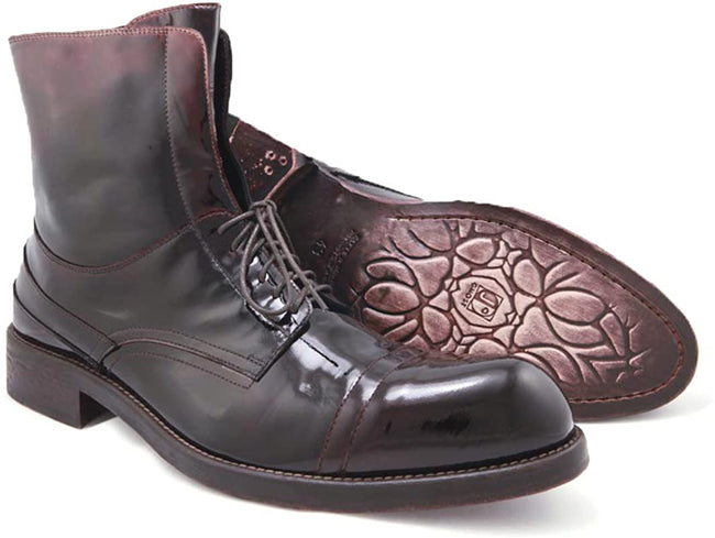Jo Ghost 2455M Bordo Patent Leather High Rise Boots