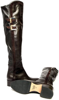 Le Pepe A44467 Womens Brown Leather Over-The-Knee Boot.