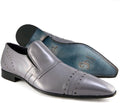 Roberto Guerrini Gray Leather Slip On Loafers
