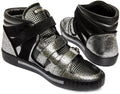 Alessandro Dell'Acqua Ume Acciaio Silver and Black with Hook Closure Sneakers