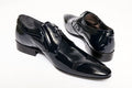Giovanni Conti 3138-01 Navy Blue Ultra Patent Leather Lace Up Shoes