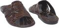 Jo Ghost 3034 Brown Leather Slider Sandals