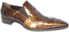 Jo Ghost 1731M Brown Patent Leather Slip On Loafers