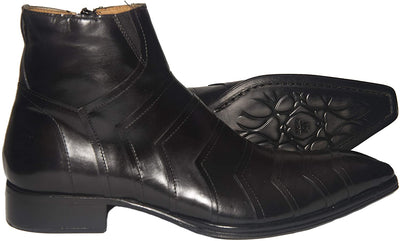 Jo Ghost 2033 Black Leather Zip Up Boots