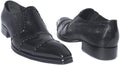 Jo Ghost 458M Black Leather Twirl Stitching Slip On Loafers
