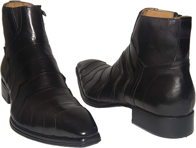 Jo Ghost 2033 Black Leather Zip Up Boots