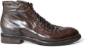 Jo Ghost 1838 Italian Brown Leather Lace Up Boots With Zipper