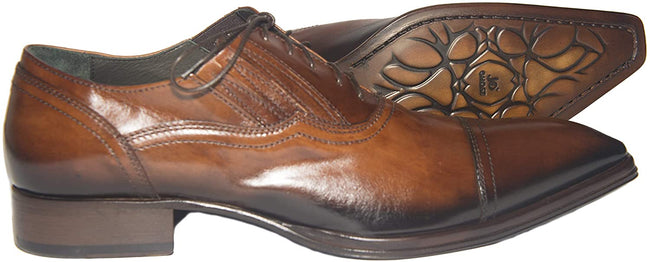 Jo Ghost 2131 Cognac Brown Leather Lace Up Shoes