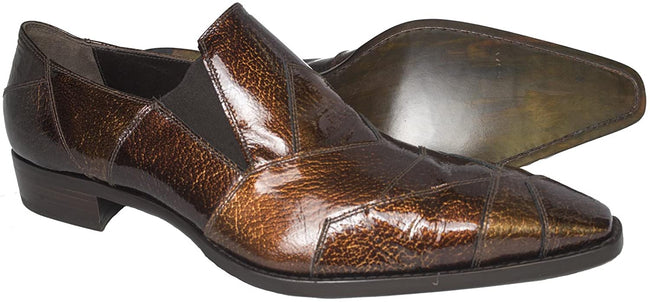Jo Ghost 1731M Brown Patent Leather Slip On Loafers