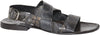 Roberto Guerrini S305 Gray Print Leather Back Buckle Sandals