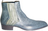 Jo Ghost 2015 Blue Lizard Print Leather Green Sides Boots