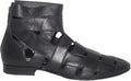 Carlo Ventura 2449 Black Back Zipper Sandal Boots