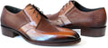 Jo Ghost 2518 Italian Cognac Leather & Perforated Leather Lace up Shoes