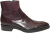 Jo Ghost 1418 Bordo Leather Zip Up Boots