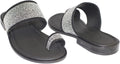 Giampieronicola 5149 Black Push In Toe Swarovski Elements Sandals