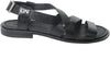 Giampiero Nicola 3720 Black Leather Back Strap Sandals