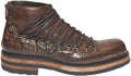Jo Ghost 1357 Brown Leather Lace Up Back Zipper Boots