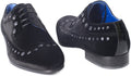 Giovanni Conti 3579-04 Suede Leather Studded Pattern Lace Up Shoes