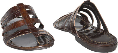 Jo Ghost 3024 Brown Leather Push In Toe Sandals