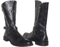Carlo Ventura 2823 Black Decorative Leather High Rise Boots