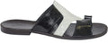Robrto Guerrini S 2002 Black White Patent Leather Push In Toe Sandals