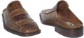 DAVID EDEN 501343 Brown Crocodile Lizard Slider Sandals