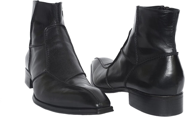 Jo Ghost 3332M Black Leather Front Trim Boots