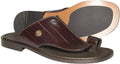 Giampiero Nicola F5045 Brown Eel Skin Slip On Push In Toe Sandals