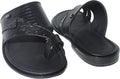Giampiero Nicola 5005 Black Leather Push in Toe Sandals