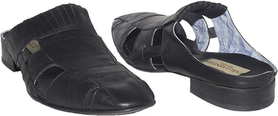 Carlo Ventura 2425 Black Leather Sliders