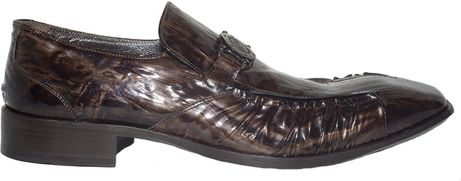 Roberto Guerrini 5054 Brown Patent Leather Slip On Loafers
