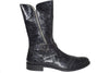 Carlo Ventura 2823 Black Decorative Leather High Rise Boots