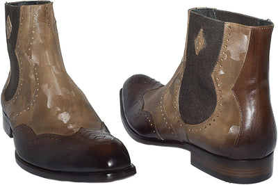 Jo Ghost 1099 Brown Leather Chelsea Style Boots