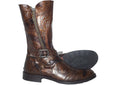 Carlo Ventura 2823 Brown Decorative Leather High Rise Boots