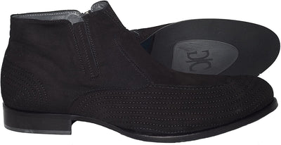 Giovanni Conti 3345-01 Black Suede Leather Ankle Boots