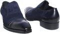 Jo Ghost 3047 Blue Leather/Suede Slip On Loafers
