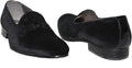 Giovanni Conti W02-01 Black Velour Pattern Print Slip On Loafers
