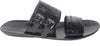 Giovanni Conti 523 Black Leather Double Buckle Sandals