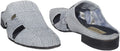 Carlo Ventura 2425 Gray Denim Leather Slider Sandals