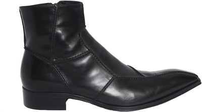 Jo Ghost 3332M Black Leather Front Trim Boots