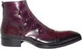 Jo Ghost 802 Bordo Leather Buttoned Zip Up Boots