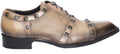 Jo Ghost 2961 Camel Beige Perforated Studded Lace Up Shoes