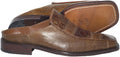 DAVID EDEN 501343 Brown Crocodile Lizard Slider Sandals