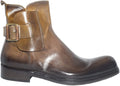 Jo Ghost 78 M Brown Leather Buckle Zip Up Boots